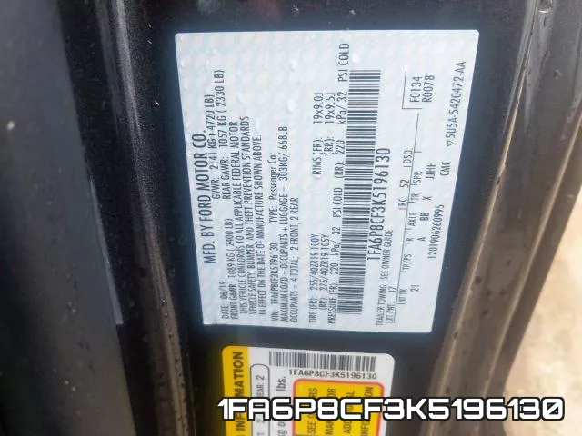 1FA6P8CF3K5196130 фото 2