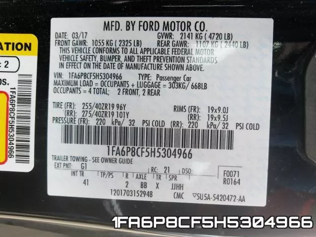 1FA6P8CF5H5304966 фото 2
