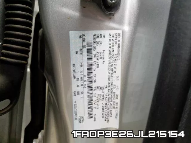 1FADP3E26JL215154 фото 2