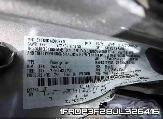 1FADP3F28JL326416 фото 10
