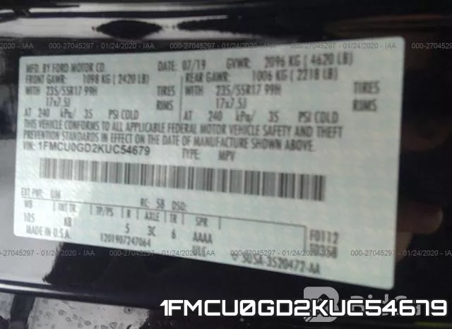 1FMCU0GD2KUC54679 фото 10