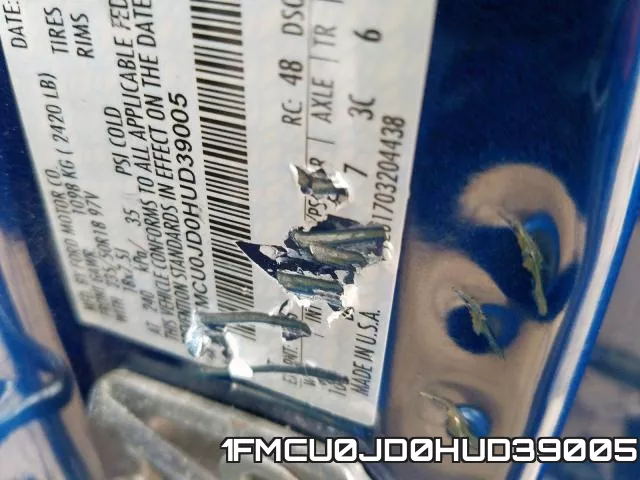 1FMCU0JD0HUD39005 фото 2