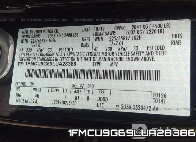 1FMCU9G69LUA28386 фото 10