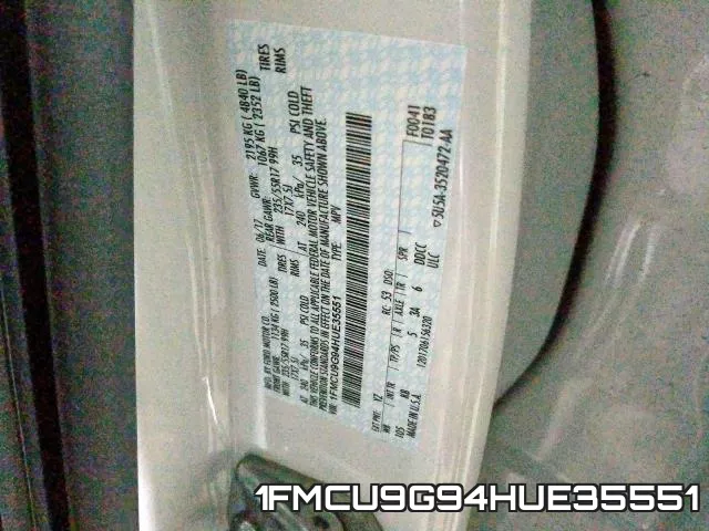 1FMCU9G94HUE35551 фото 2