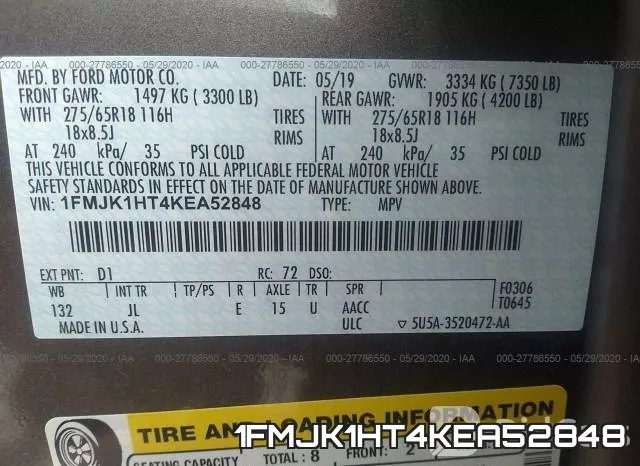 1FMJK1HT4KEA52848 фото 10