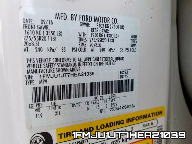 1FMJU1JT7HEA21039 фото 2