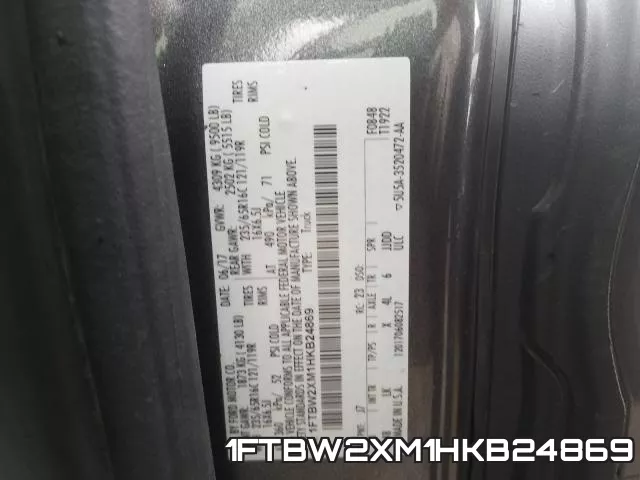 1FTBW2XM1HKB24869 фото 2