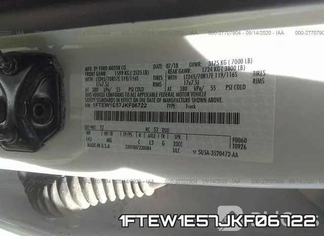 1FTEW1E57JKF06722 фото 10