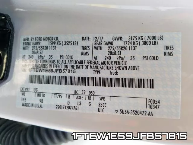1FTEW1E59JFB57815 фото 2