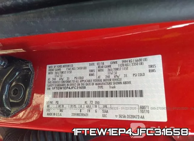 1FTEW1EP4JFC31658 фото 10