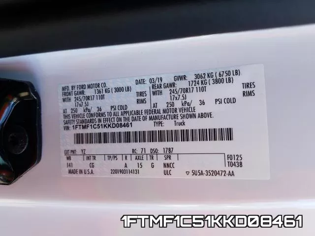 1FTMF1C51KKD08461 фото 2