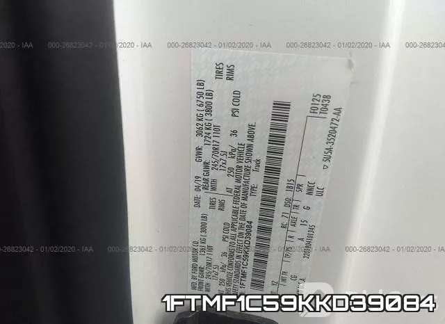 1FTMF1C59KKD39084 фото 10