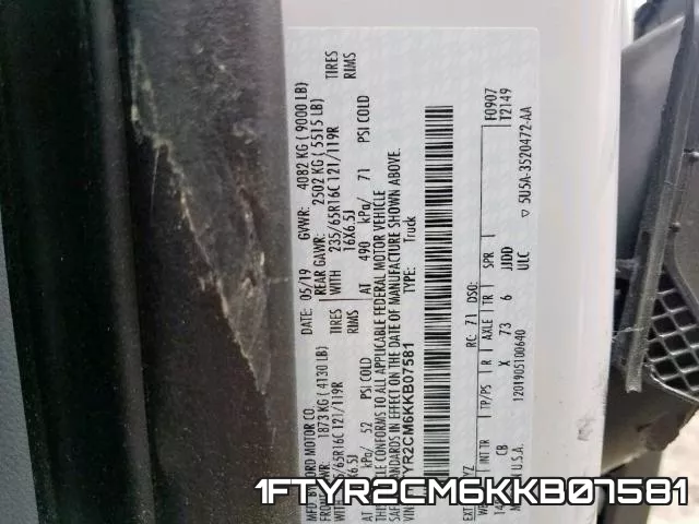 1FTYR2CM6KKB07581 фото 2