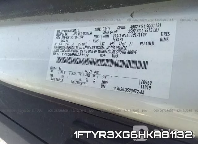 1FTYR3XG6HKA81132 фото 10