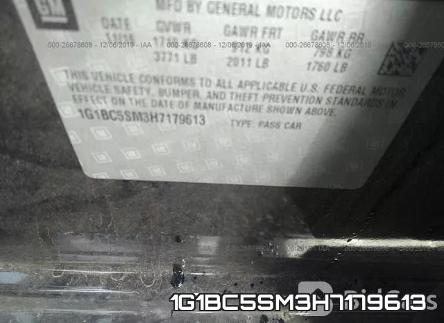 1G1BC5SM3H7179613 фото 10