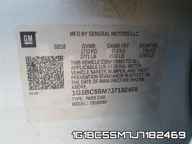 1G1BC5SM7J7182469 фото 2