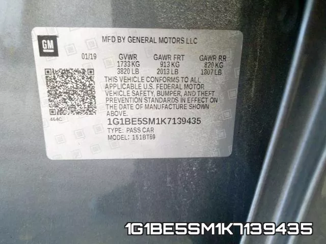 1G1BE5SM1K7139435 фото 2