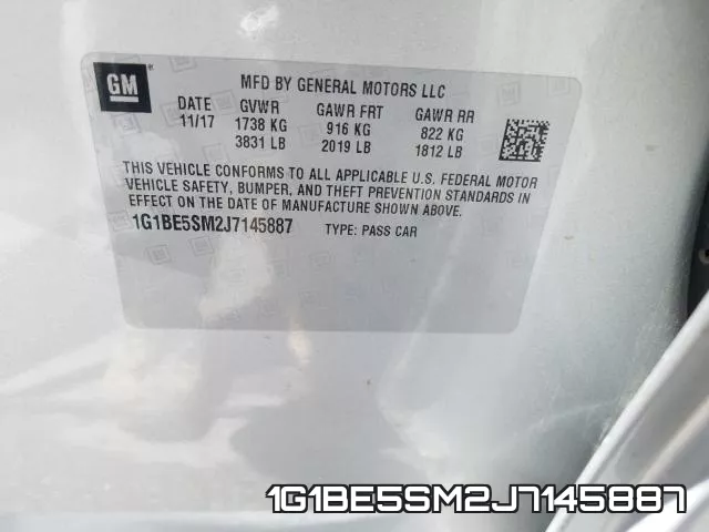 1G1BE5SM2J7145887 фото 2