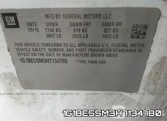 1G1BE5SM3H7134780 фото 10