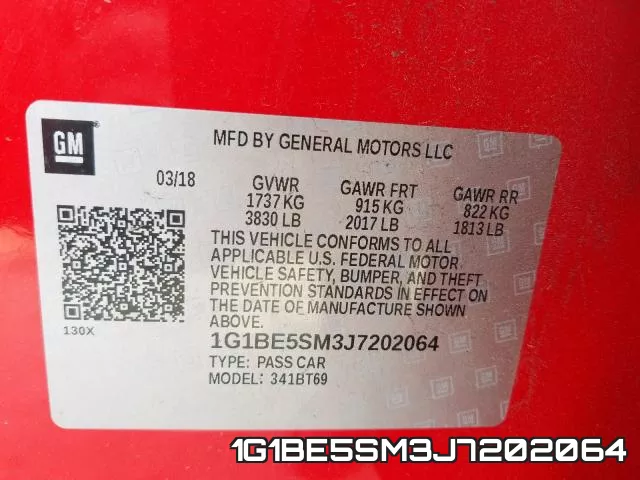 1G1BE5SM3J7202064 фото 2