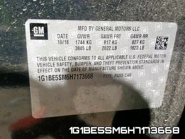 1G1BE5SM6H7173668 фото 2