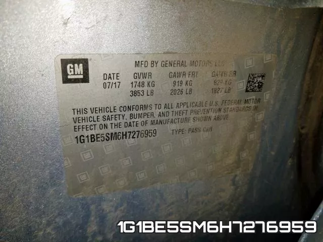 1G1BE5SM6H7276959 фото 2