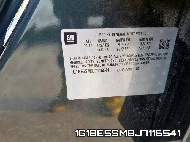 1G1BE5SM8J7116541 фото 2