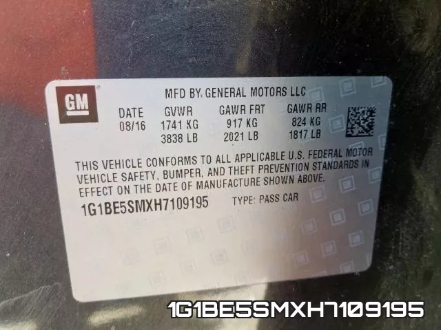 1G1BE5SMXH7109195 фото 2