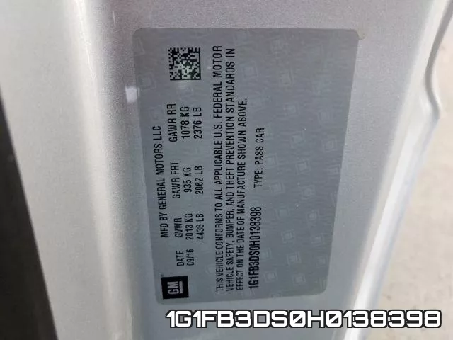 1G1FB3DS0H0138398 фото 2