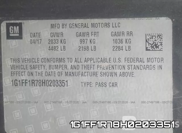 1G1FF1R78H0203351 фото 10