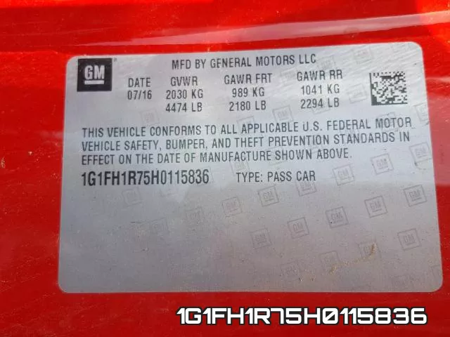 1G1FH1R75H0115836 фото 2