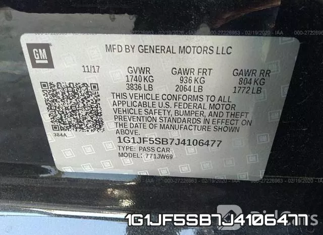 1G1JF5SB7J4106477 фото 10