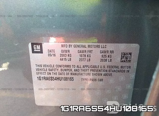 1G1RA6S54HU108165 фото 10