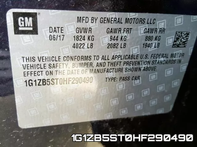 1G1ZB5ST0HF290490 фото 2