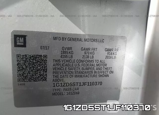 1G1ZD5ST1JF110370 фото 10
