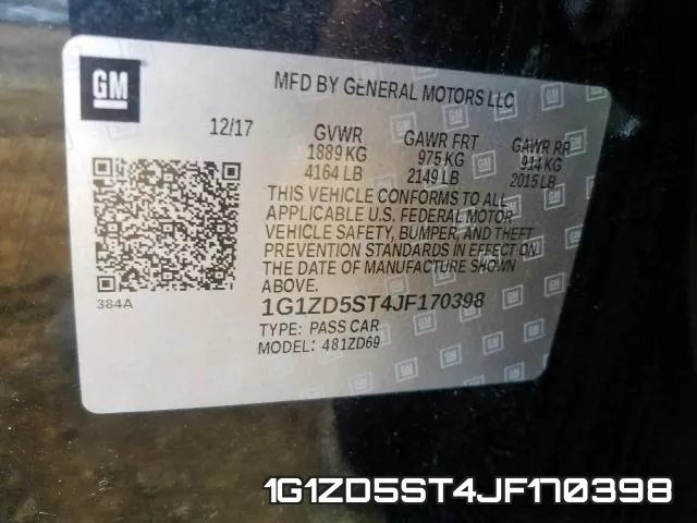 1G1ZD5ST4JF170398 фото 2