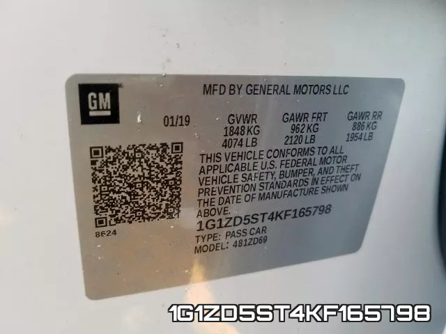 1G1ZD5ST4KF165798 фото 2