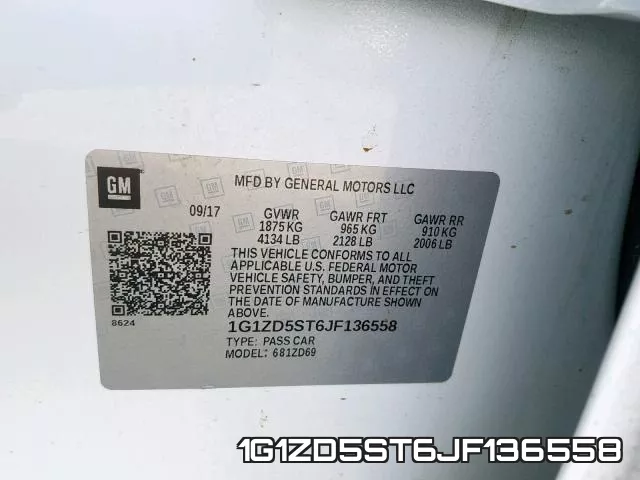1G1ZD5ST6JF136558 фото 2