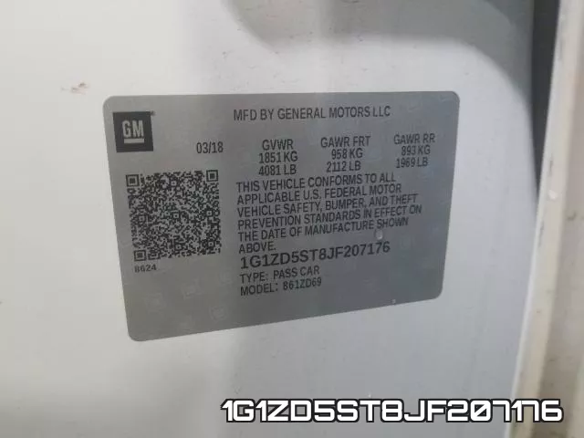 1G1ZD5ST8JF207176 фото 2