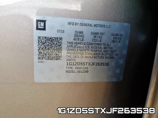 1G1ZD5STXJF263538 фото 2