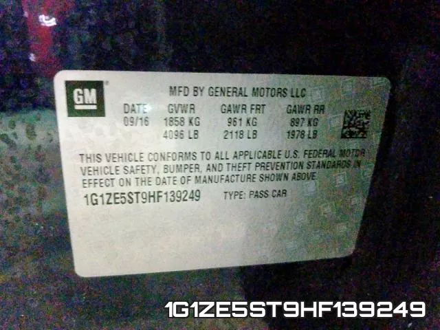 1G1ZE5ST9HF139249 фото 2