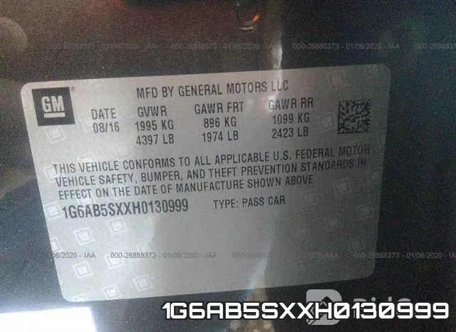 1G6AB5SXXH0130999 фото 10