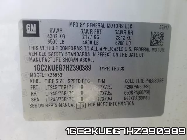 1GC2KUEG7HZ390389 фото 2