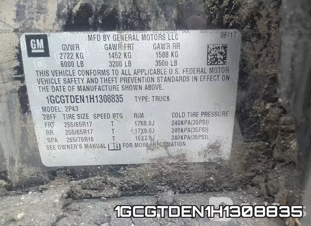 1GCGTDEN1H1308835 фото 10