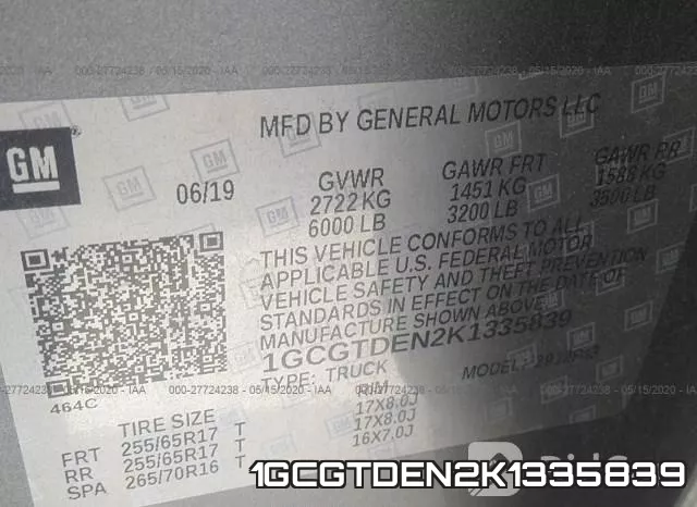 1GCGTDEN2K1335839 фото 10