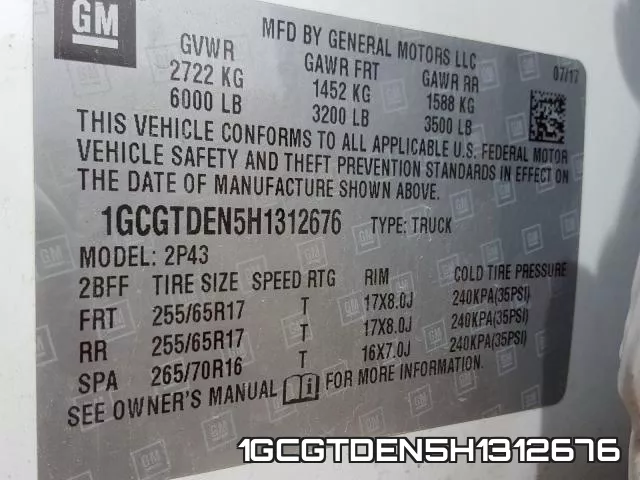 1GCGTDEN5H1312676 фото 2