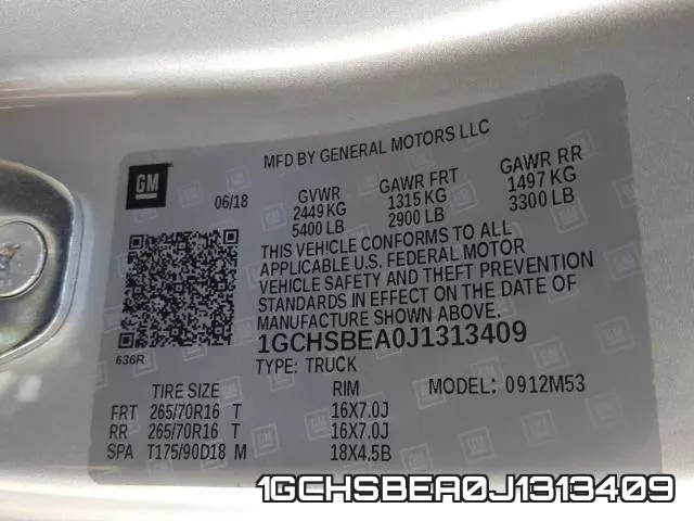 1GCHSBEA0J1313409 фото 2