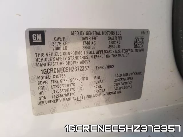 1GCRCNEC5HZ372357 фото 2