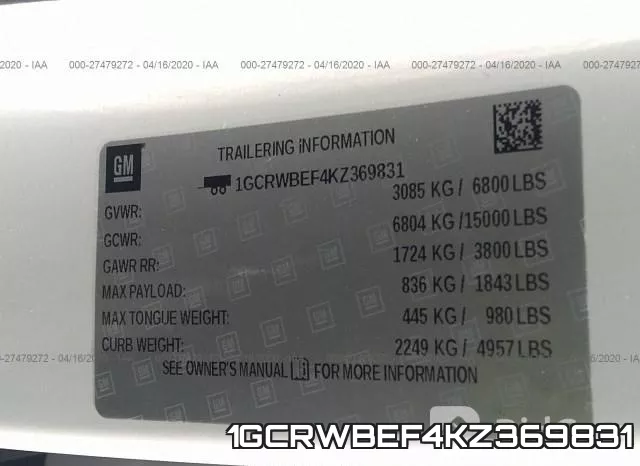 1GCRWBEF4KZ369831 фото 10