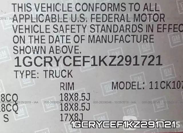 1GCRYCEF1KZ291721 фото 10